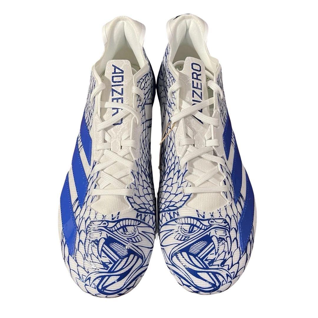 アディダス 30 アディゼロ エレクトリック アメフト スパイク シューズ 青