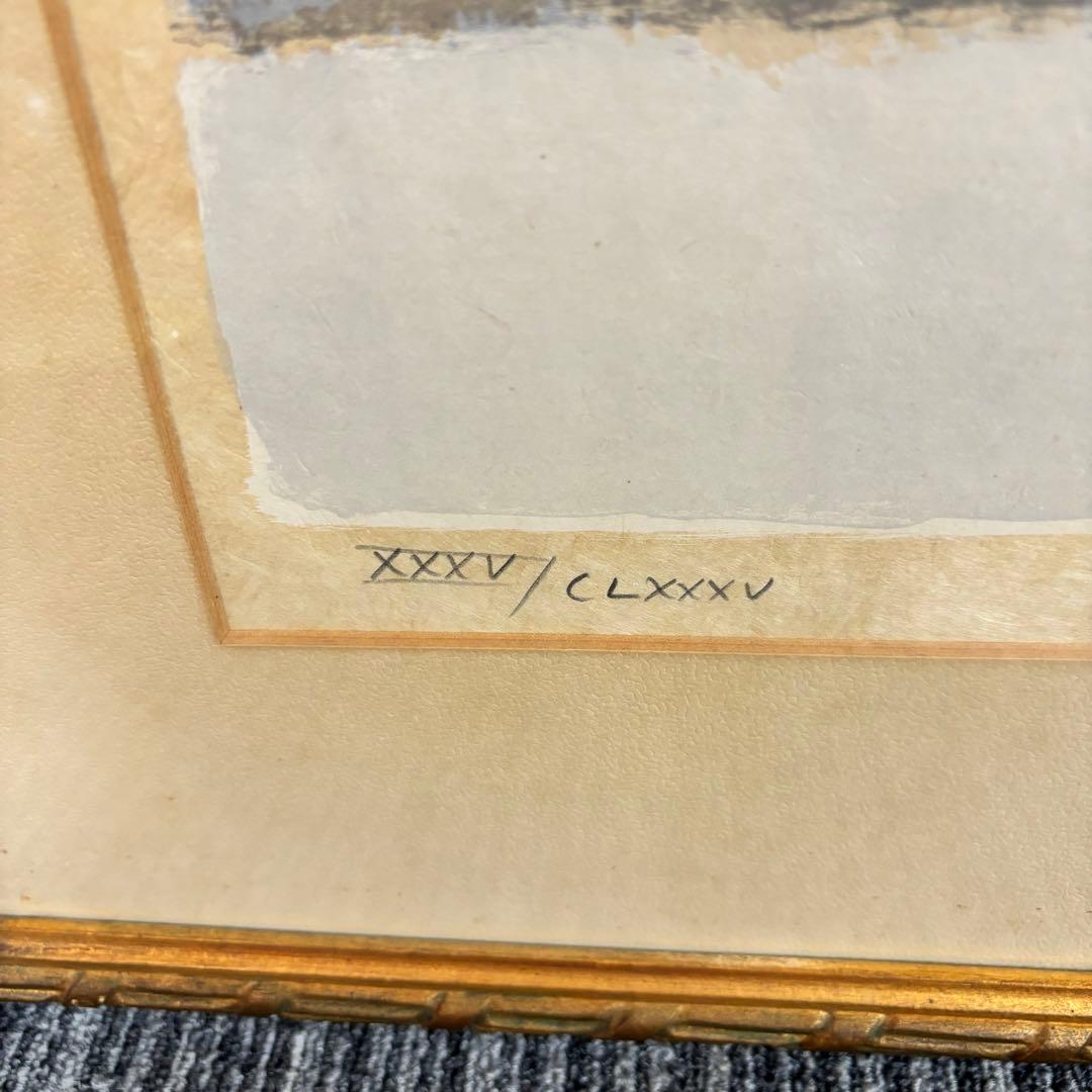 ベルナール カトラン リトグラフ １９７２年 赤と青のアネモネ 版画