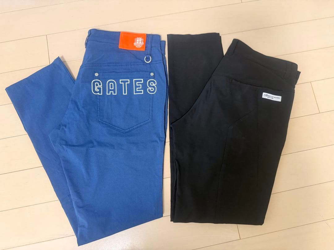 PEARLY GATES マスターバニースリムフィットパンツ 青と黒のセット