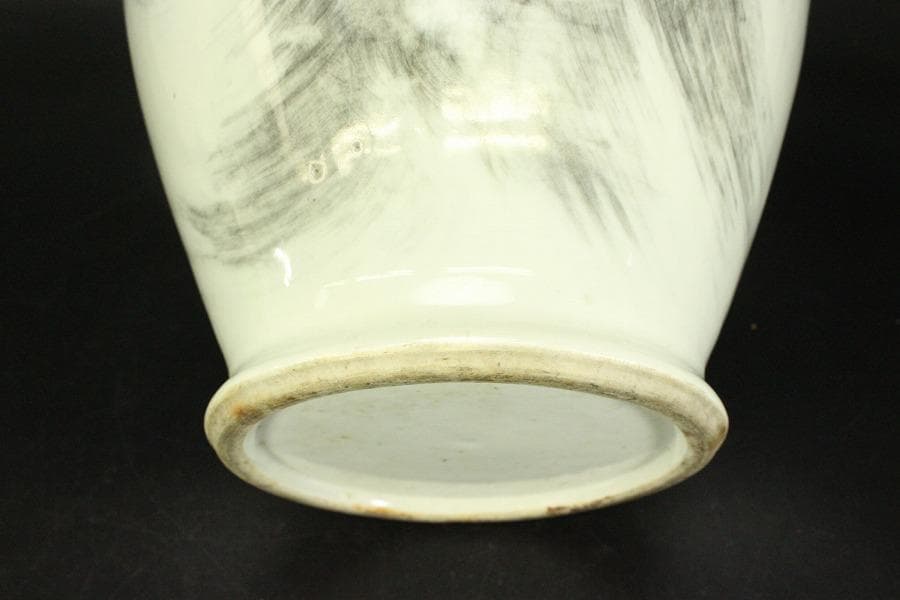 中国美術 龍図 花器(ZE652)