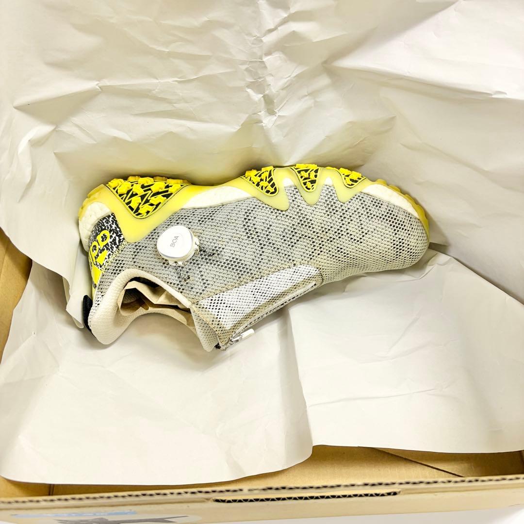 adidas BOAシステム ゴルフシューズ グレー/イエロー 28.0cm