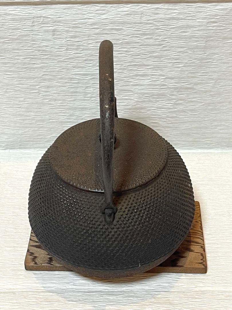 南部鉄器　鉄瓶 あられ模様　アンティーク121