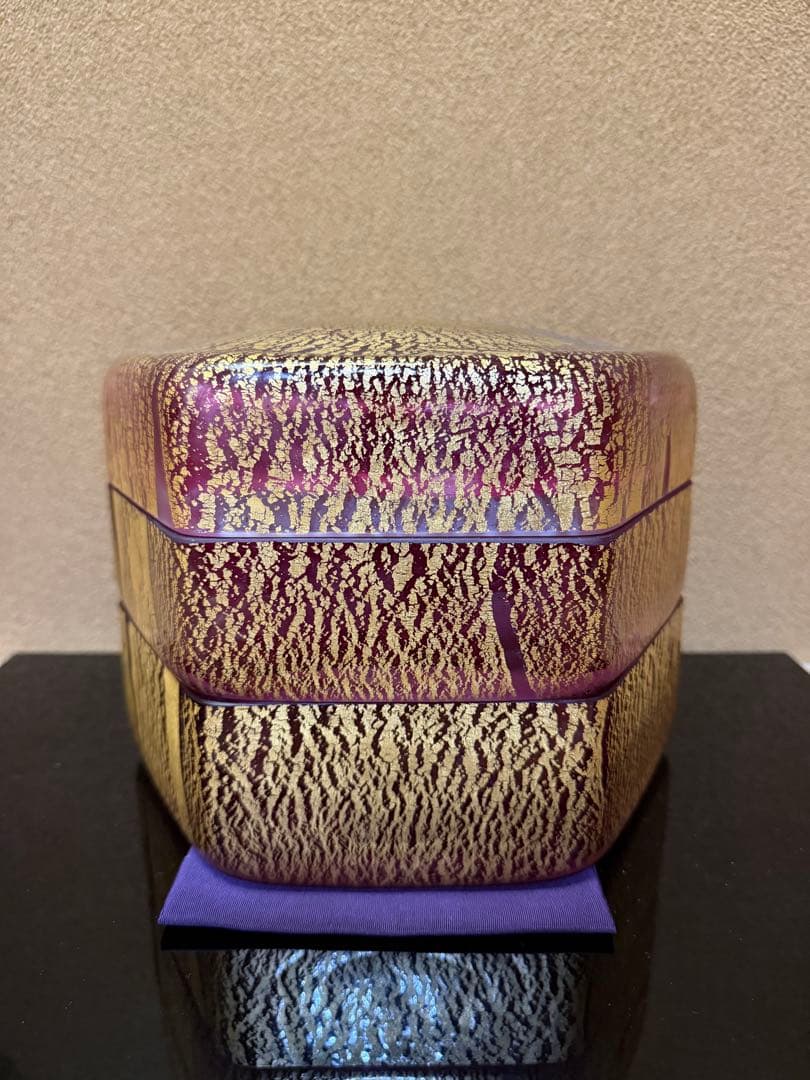 文化勲章　藤田喬平　手吹　飾筥　春千里　潤織箱