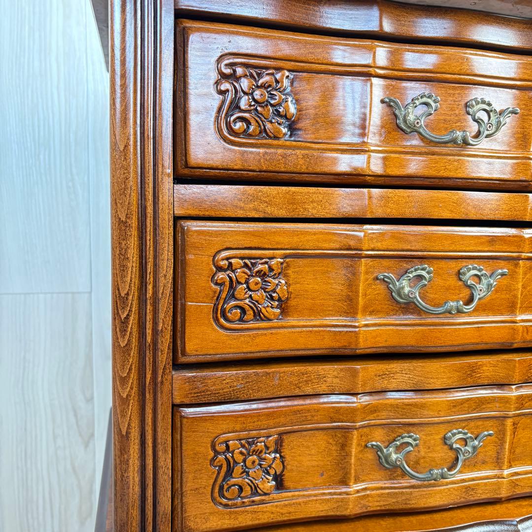 【イタリア製】クラウディオ 猫脚 3段チェスト 大理石 天板 アンティーク