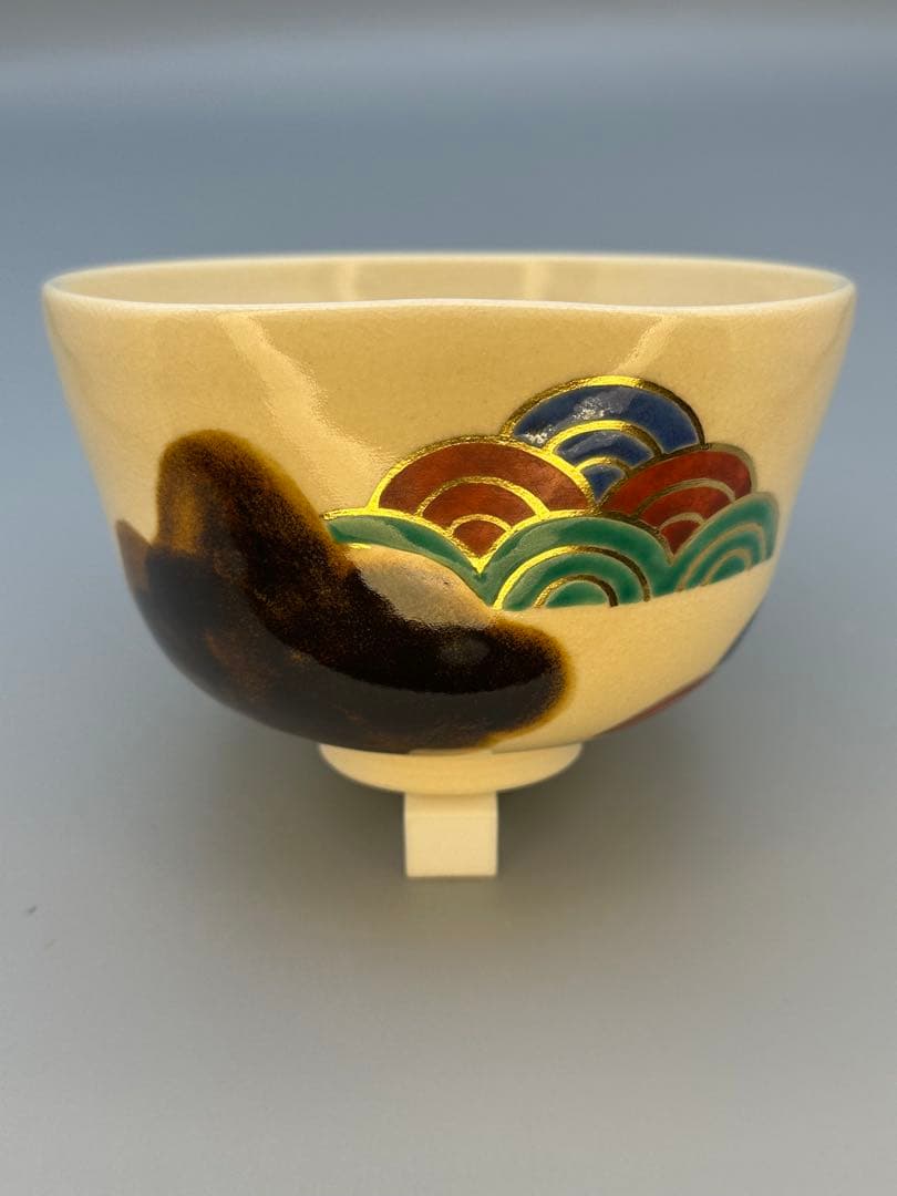 茶道具　茶碗　永楽善五郎　青海波