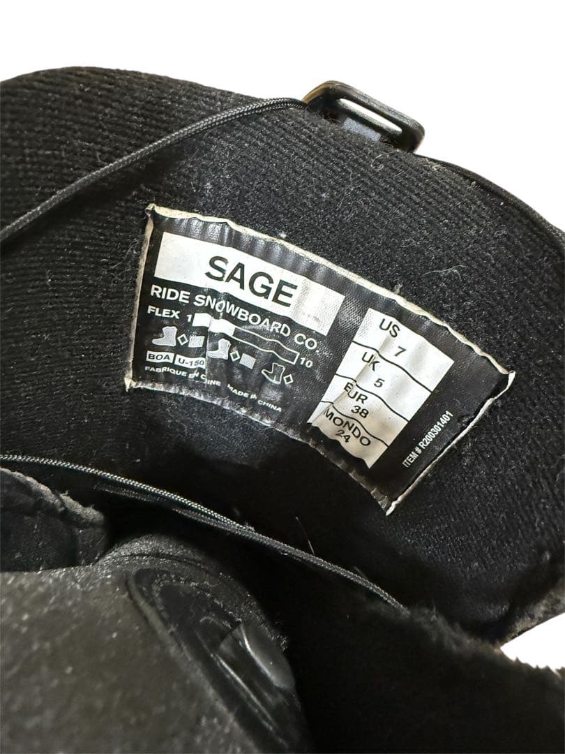 SAGE ブラック スノーボードブーツ 女性用