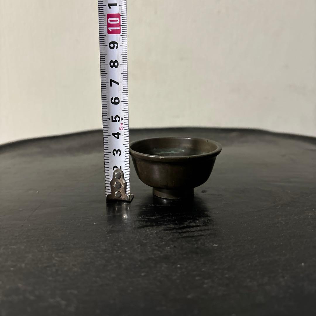 古銅六器 真鍮　盃 ぐい呑み　酒器　仏教美術 古美術 アンティーク　李朝