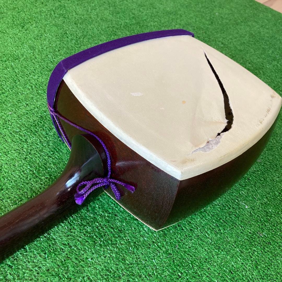 三味線　中棹　一本溝　東さわり　1寸詰め　丸打胴