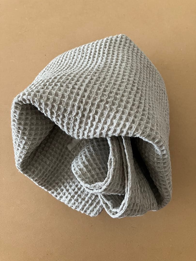 リネン100% ワッフル　バスタオル　ハンドメイド　３枚セット