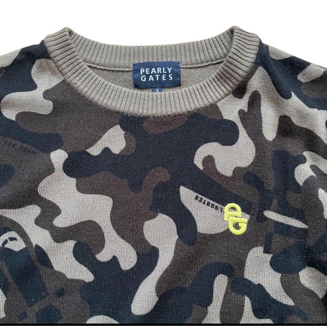 PEARLY GATES ゴルフセーター ニット カモフラ 迷彩 ワッペン