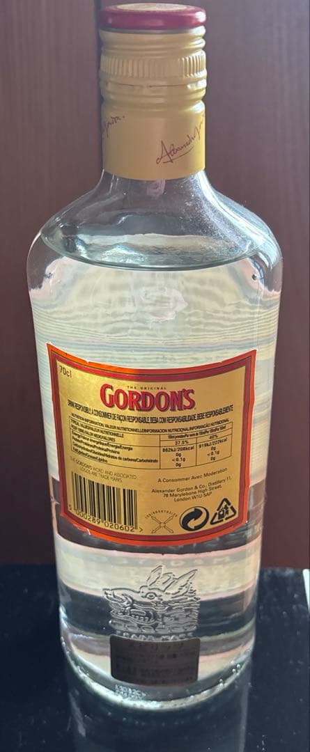 Gordon's London Dry Gin ゴードンロンドンドライジン未開栓