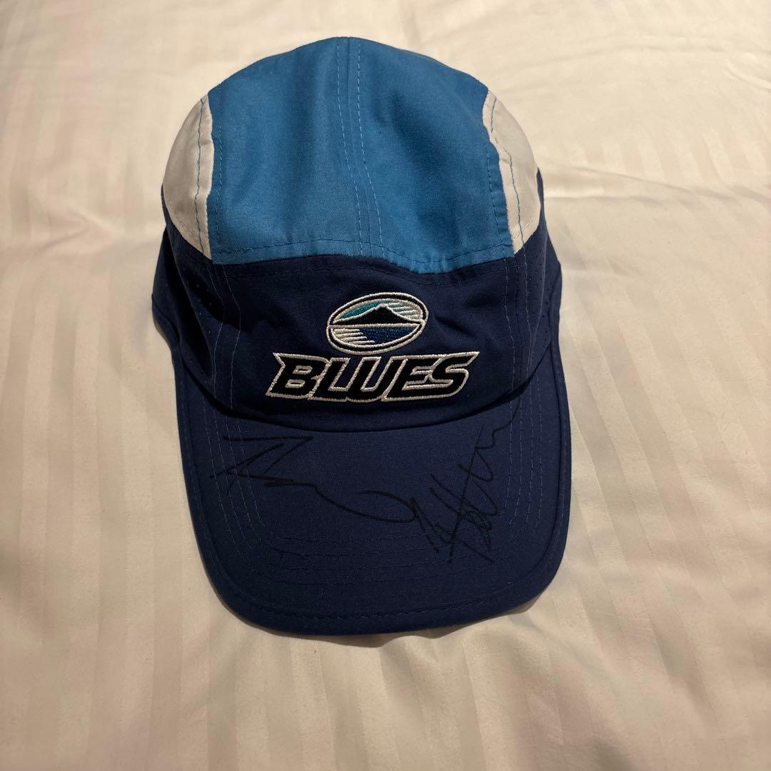 BLUES サイン入りキャップ 青