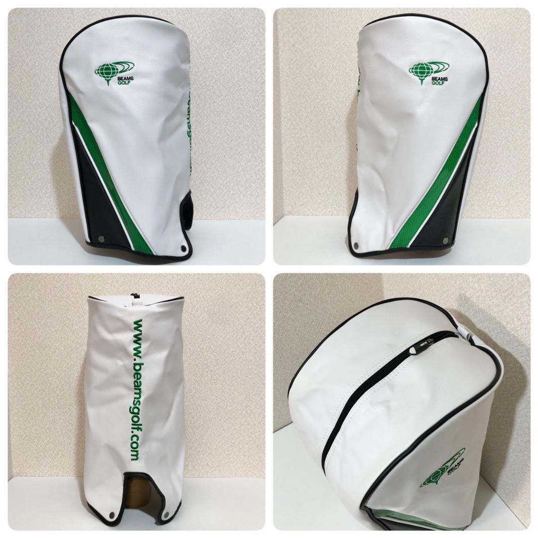 BEAMS GOLF キャディバッグ ホワイト/グリーン カート 5分割