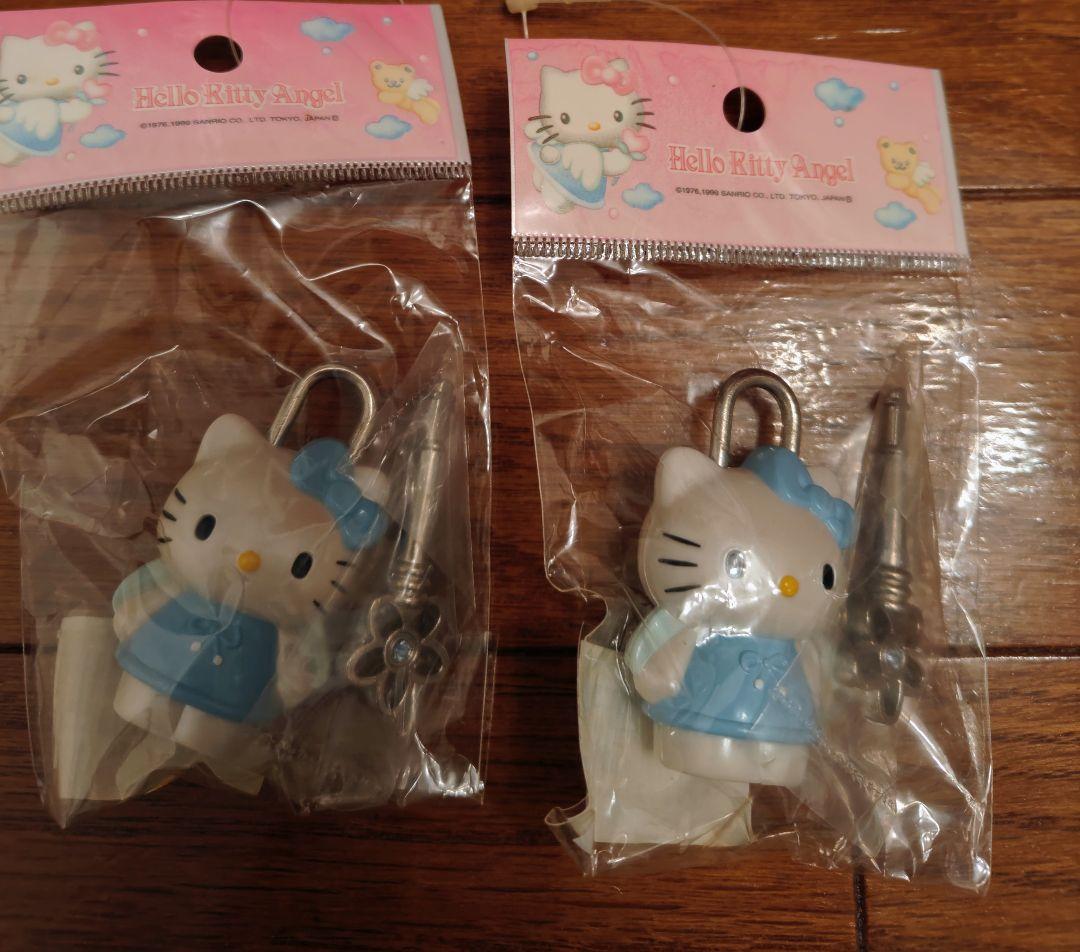 【希少】ハローキティ エンジェル 南京錠 8個セット 平成レトロ （バラ売り可）