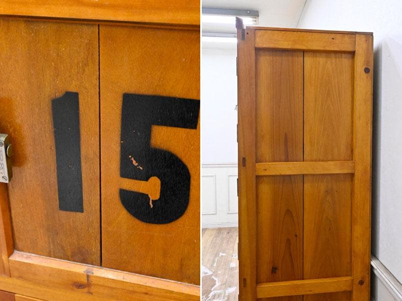 NH11 超稀少 昭和レトロ アンティーク 銭湯 女湯　総無垢 鍵付き