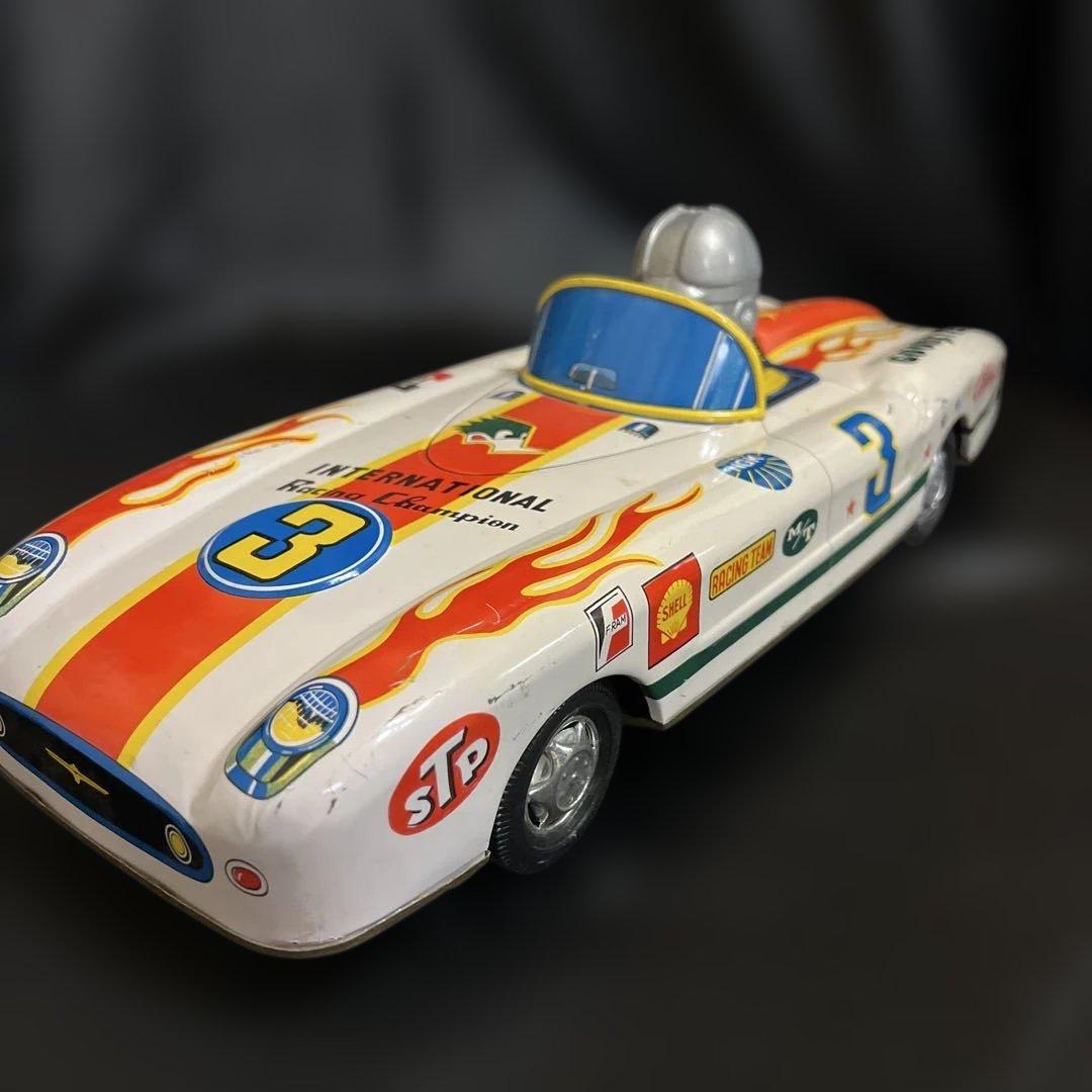 ブリキ製レーシングカー　共栄玩具　ブリキ　昭和レトロ　オブジェ