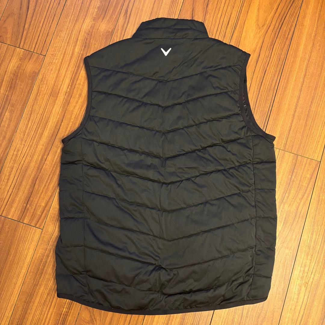キャロウェイ　スターストレッチ フルジップ中綿ベスト　M 黒