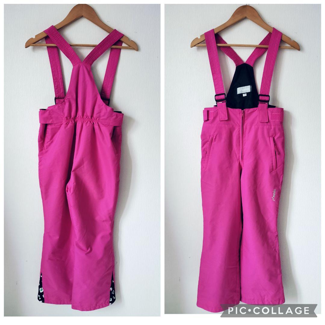 【極美品】Phenix スキーウェア 140 ガールズ♡カモフラ×ピンク 上下