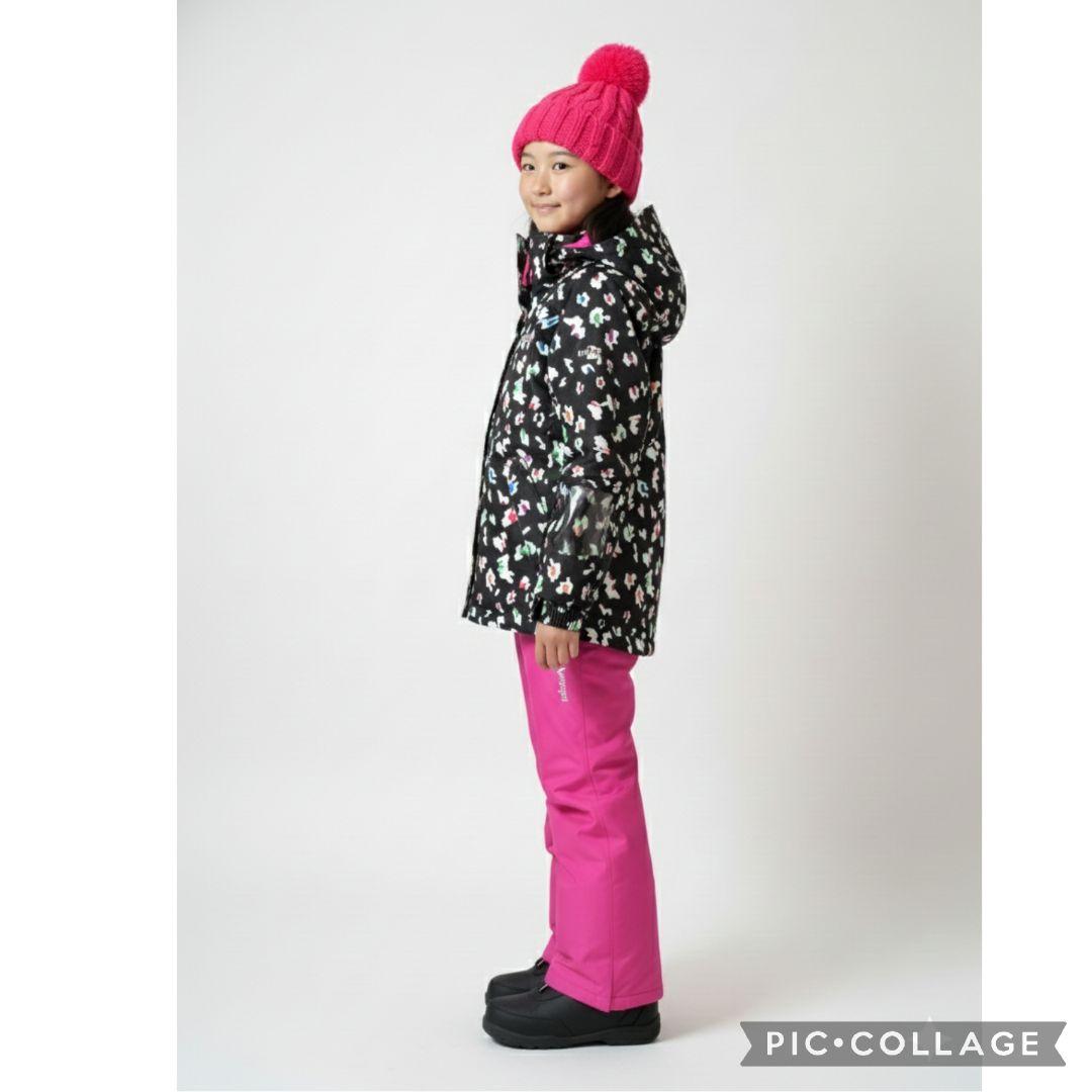 【極美品】Phenix スキーウェア 140 ガールズ♡カモフラ×ピンク 上下