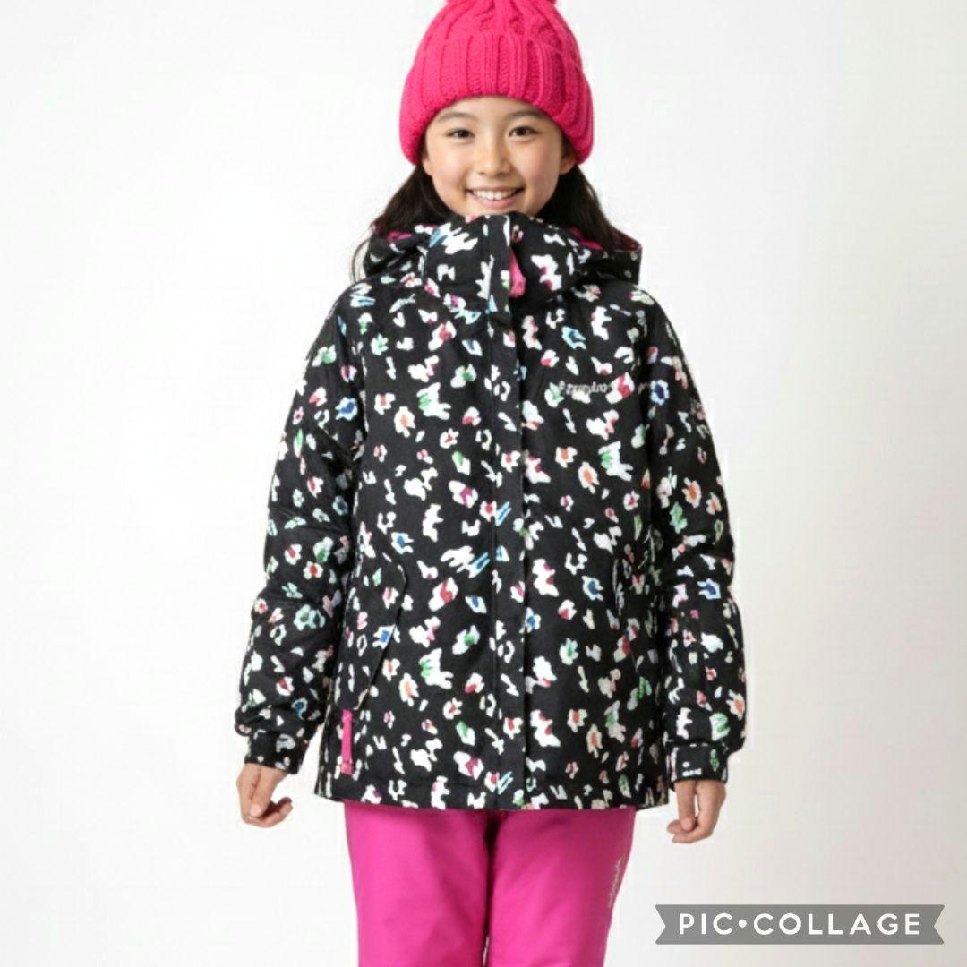 【極美品】Phenix スキーウェア 140 ガールズ♡カモフラ×ピンク 上下