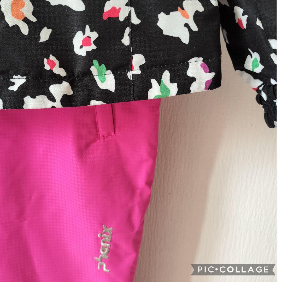 【極美品】Phenix スキーウェア 140 ガールズ♡カモフラ×ピンク 上下