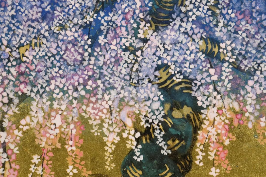 真作保証 平松礼二 「桜月」 日本画3号 共シール タトウ箱付 宵桜 傑作品