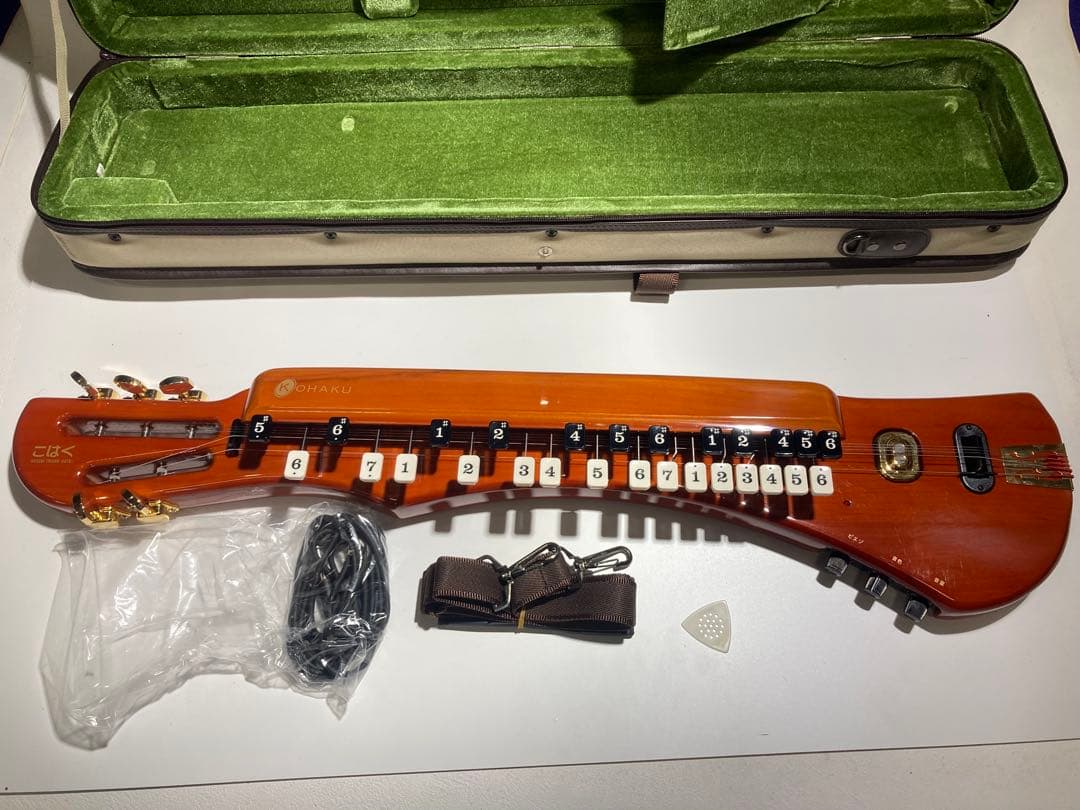 (L)★美品★SUZUKI 鈴木楽器製作所 電気大正琴 大正琴 こはくCHK-1