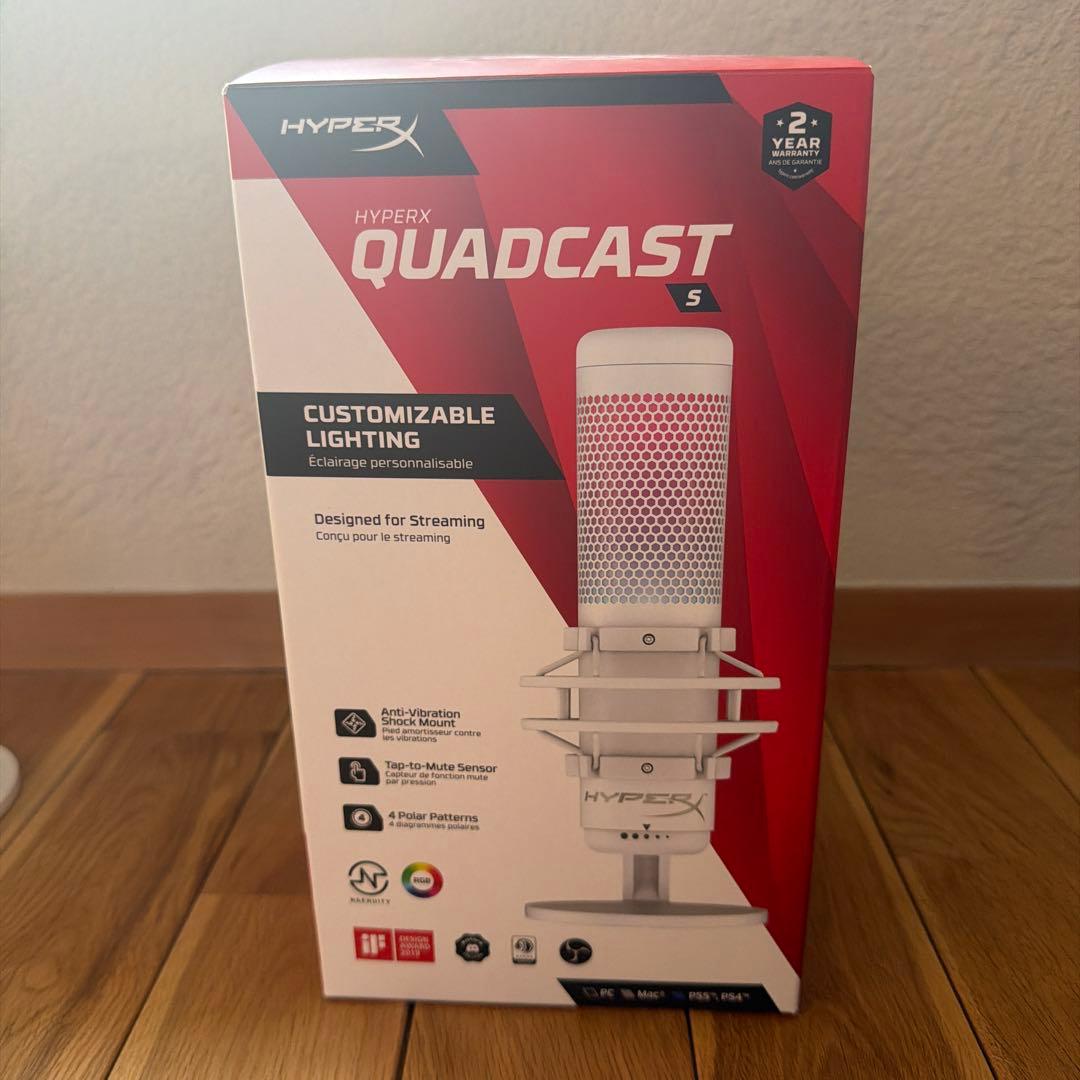yperX QuadCast S コンデンサーマイク 光る マイク 配信 白
