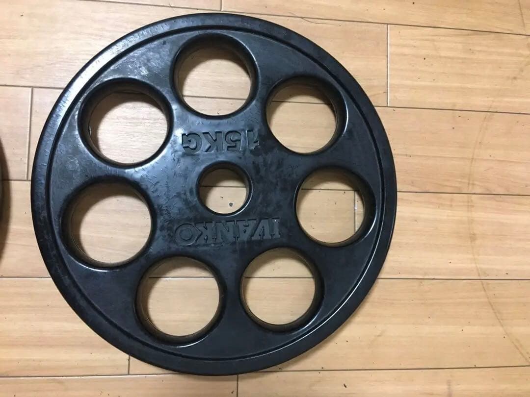 ② IVANKO イヴァンコ ラバー プレート15kg x 1枚 穴径50mm