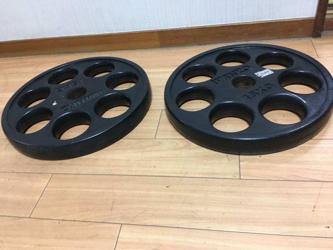 ② IVANKO イヴァンコ ラバー プレート15kg x 1枚 穴径50mm