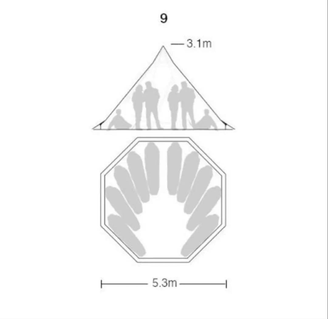 テンティピ オニキス9Light 【クリーニング、撥水施工済】