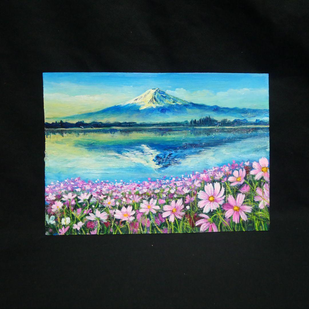 【湖畔の朝の詩】油絵 油彩 油彩画 絵 絵画 絵