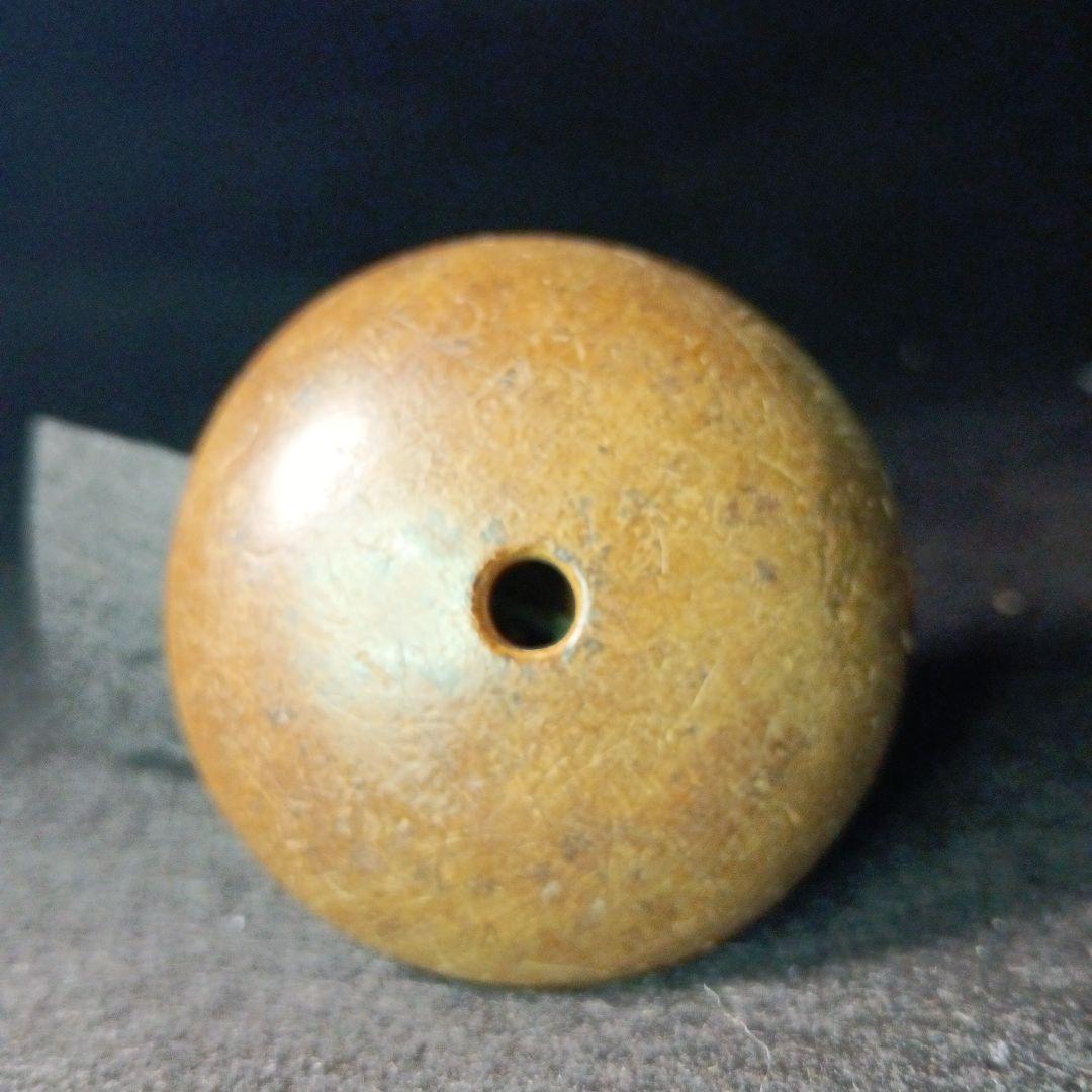 木彫 饅頭 根付 「芙蓉花の図」