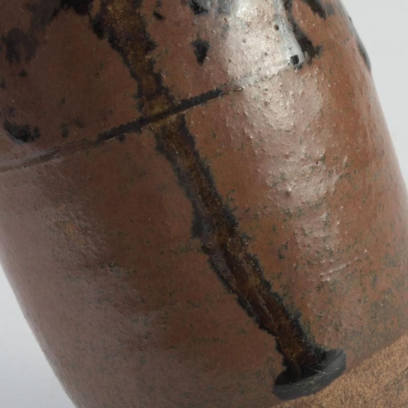 茶道具　瀬戸焼　古瀬戸　茶入　銘八千代　仕覆二点　即中斎極め箱　D　9443