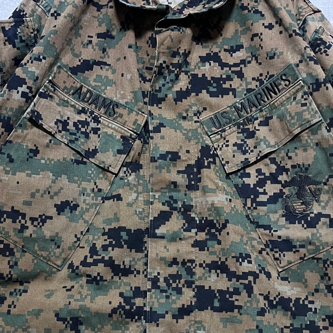 j82USMC MARINES デジタルカモ BDUジャケット 実物 ミリタリー