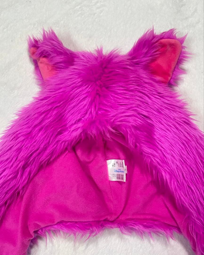ディズニー　マフラーキャップ　ファンキャップ　チェシャ猫　ピンク　紫　手袋付き
