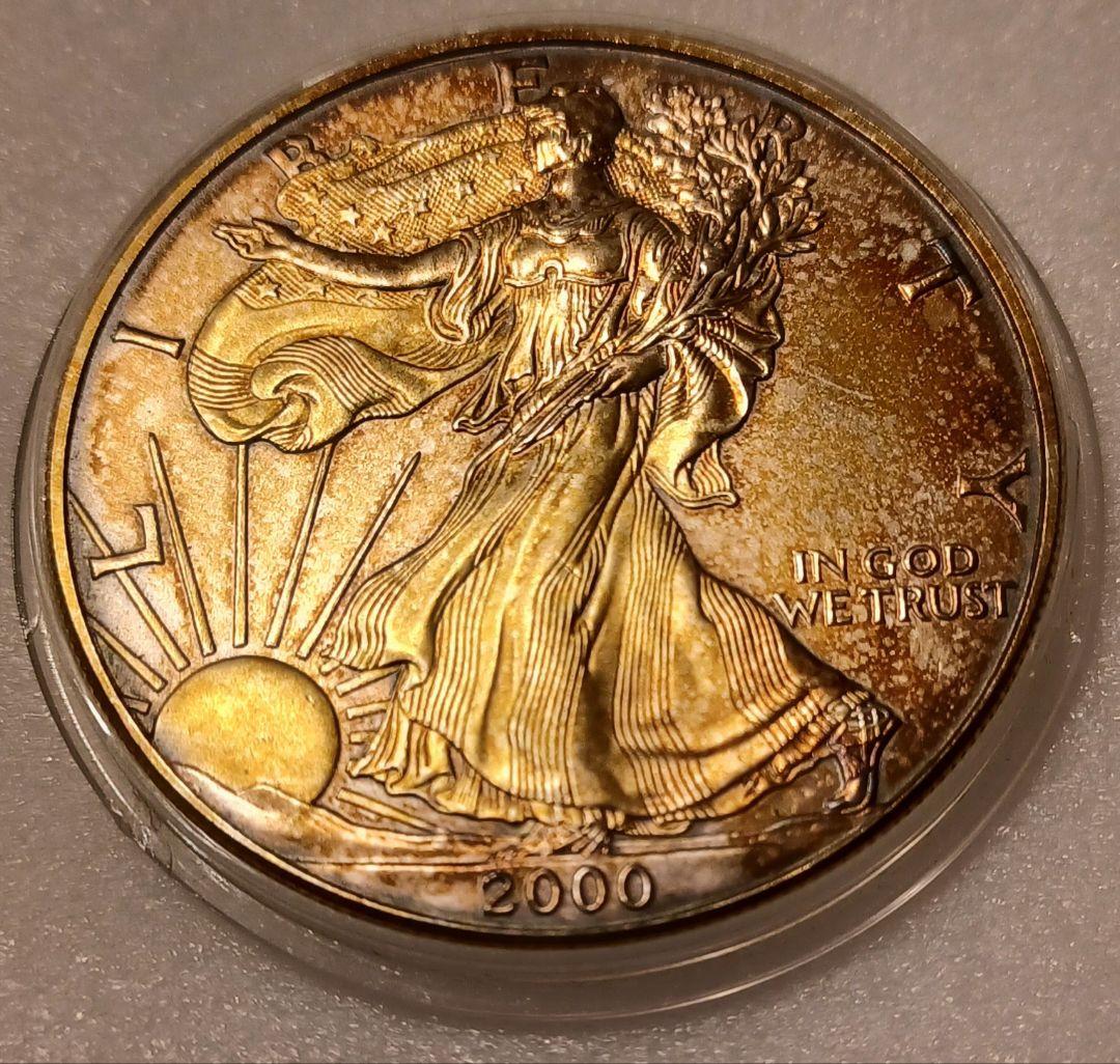 独特の輝き 2000年 アメリカ イーグル銀貨 純銀(.999)