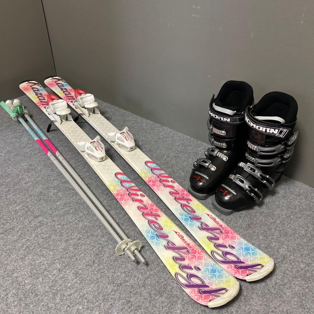 ★メンテナンス済　大人スキーセット　板145cm ブーツ24~24.5cm