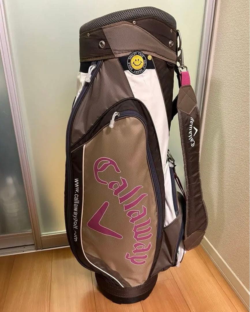 Callaway キャロウェイ ゴルフキャディバッグ レディース ブラウンピンク