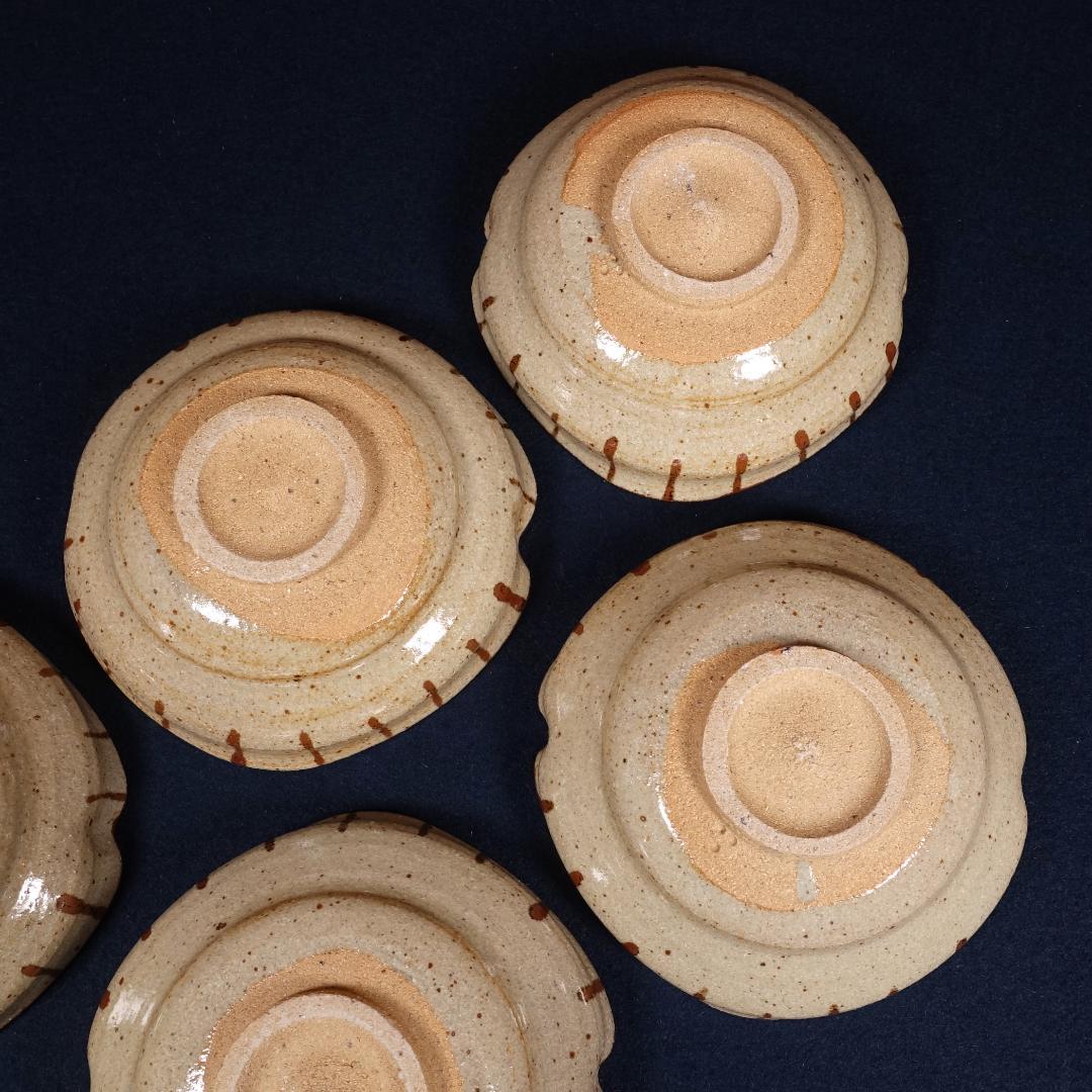 13代 中里太郎右衛門窯 絵唐津 平向付 銘々皿 5客 共箱