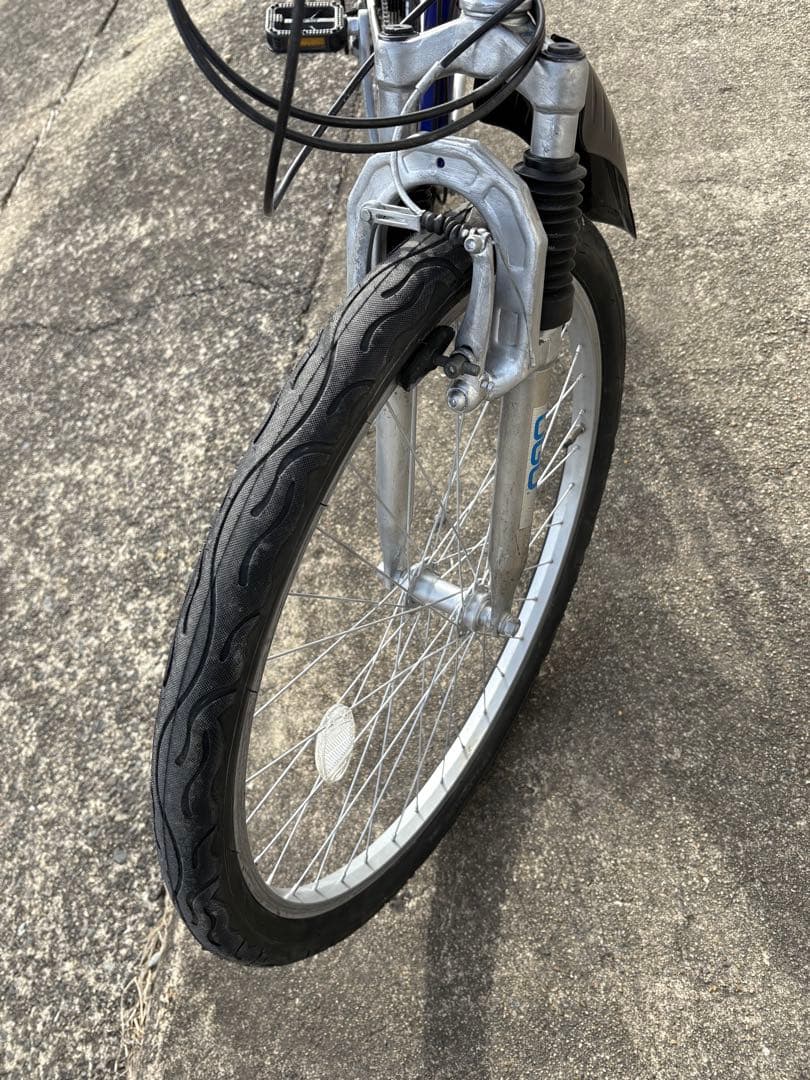 新品タイヤ・フルサス・折り畳みマウンテンバイク(26㌅)お届け出来ます。引取可能