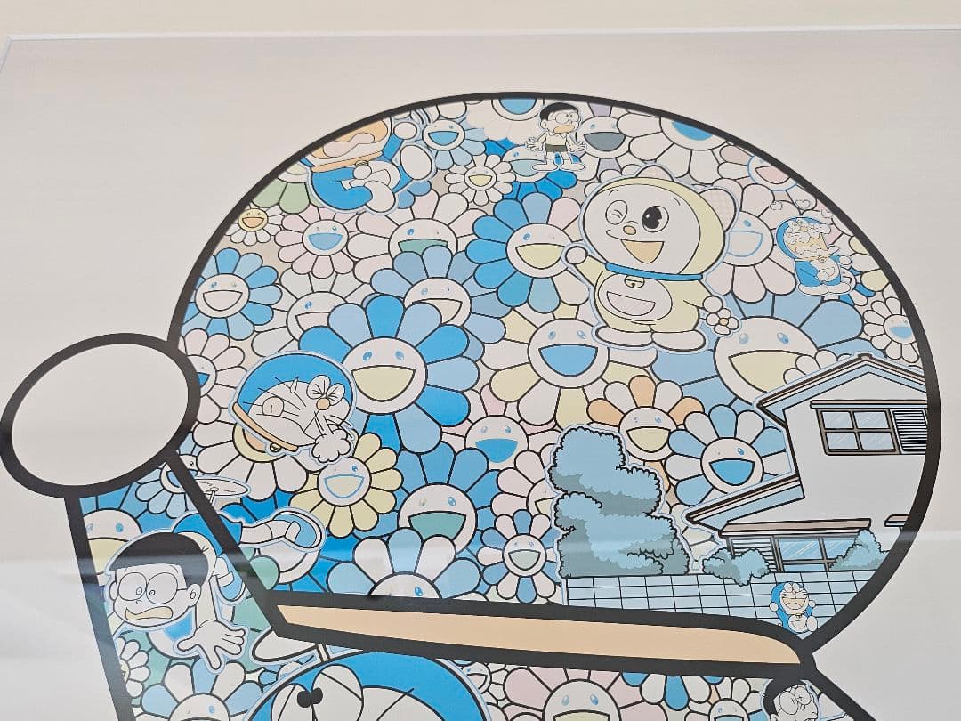 村上隆 ドラえもん 版画 シルクスクリーン サイン付 フレーム付