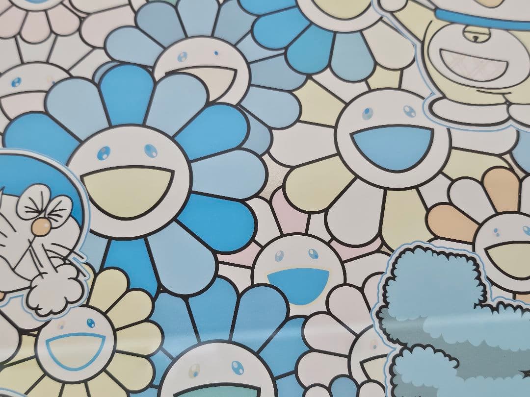 村上隆 ドラえもん 版画 シルクスクリーン サイン付 フレーム付