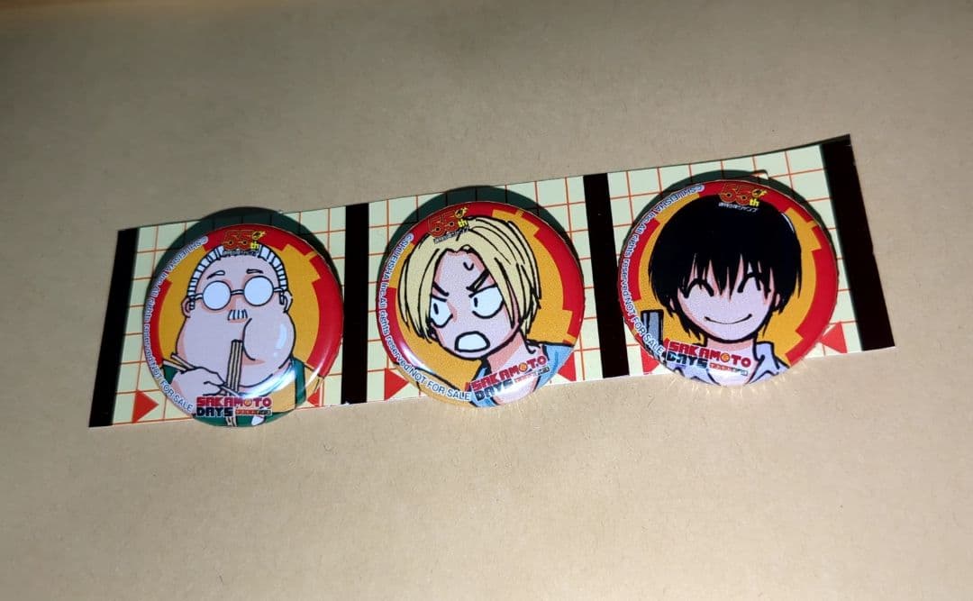 【希少】 ジャンプ 55周年記念 55キャラ缶バッジ サカモトデイズ 3種
