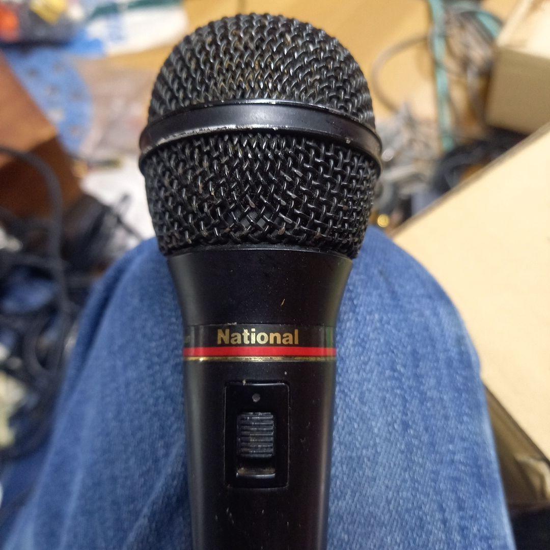 昭和モダンレトロレア物National ダイナミックマイク 赤、黒2本セット