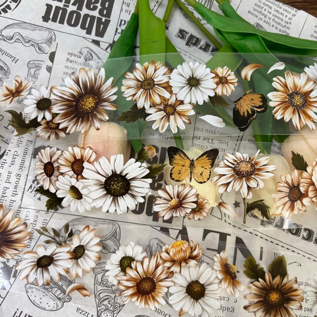 ⭐️SALE⭐️ 繁花文创《暮时菊》海外マスキングテープ　マステ 【2655】