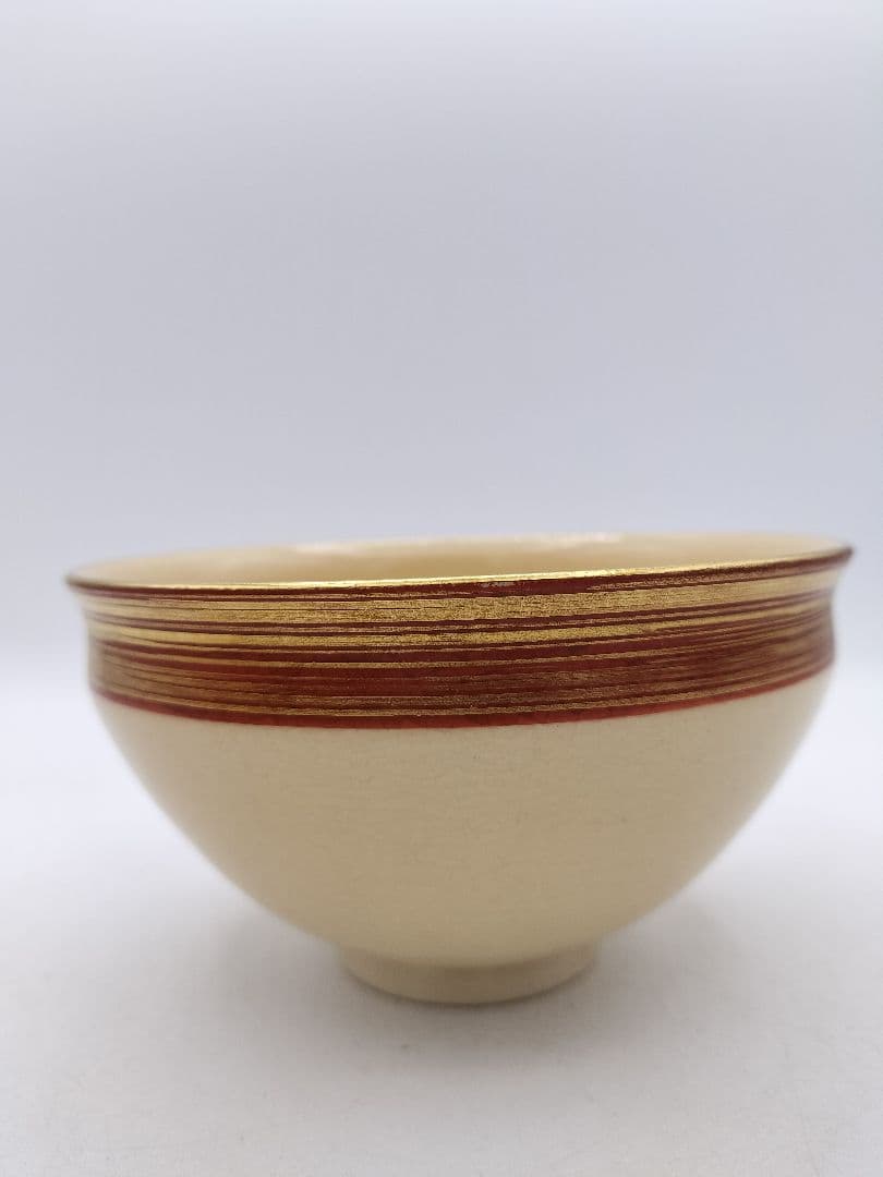 c702 数茶碗 金襴手赤巻 5客＋2客オマケ 高台寺窯 紙箱 茶道具 古物