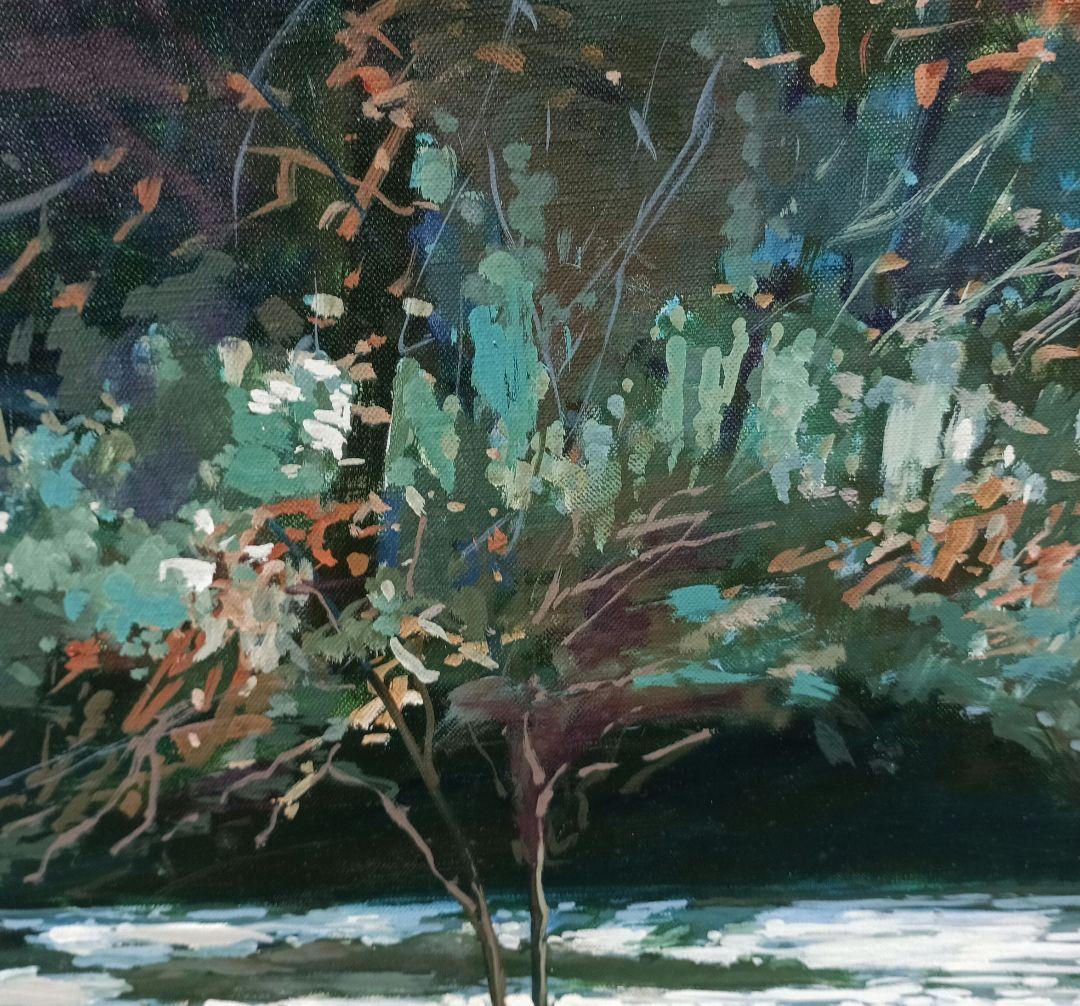 檜山健三　奥入瀬　30号油彩