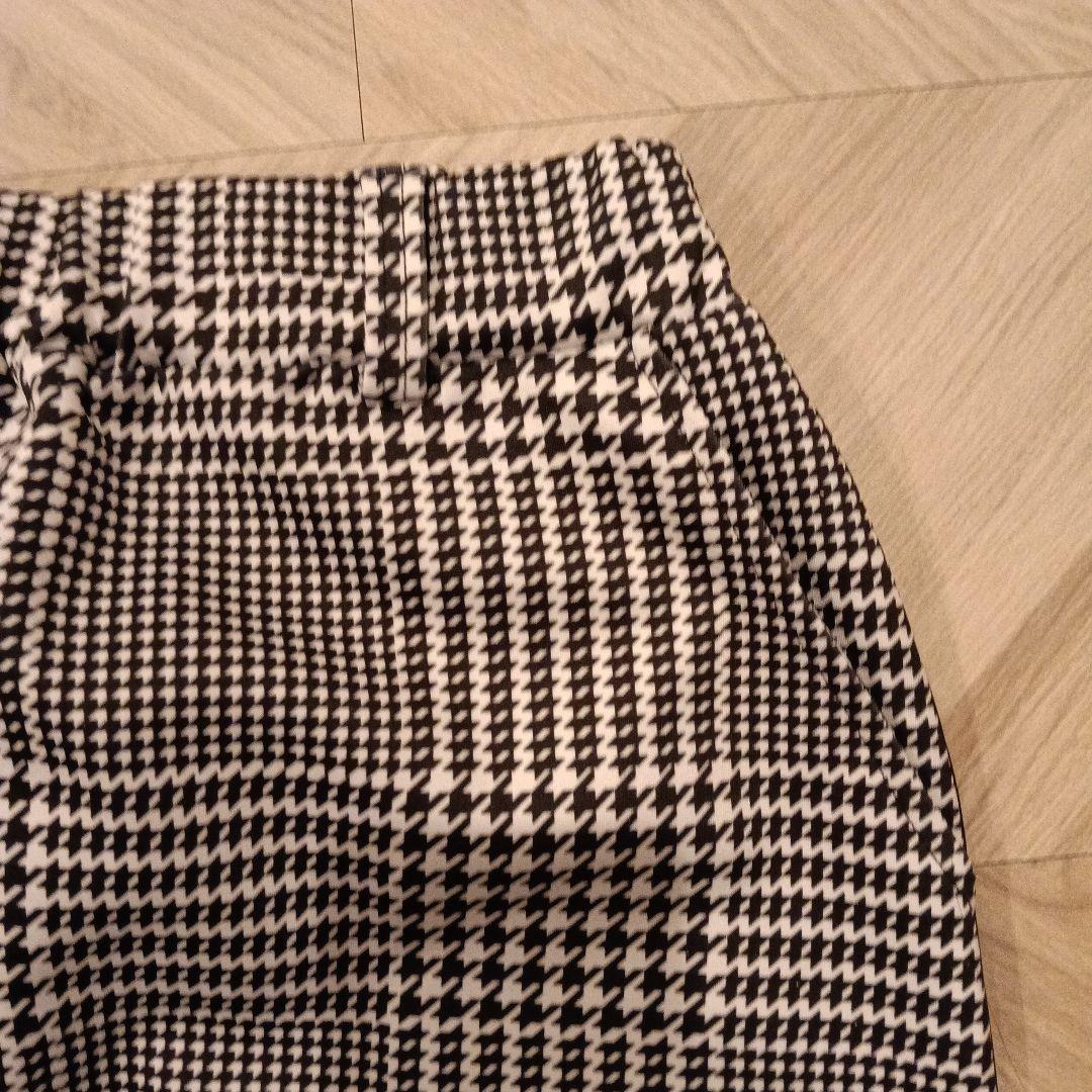 ●DELSOL● チェック柄 ウェアとスカートセットアップ Lsize 伸縮素材