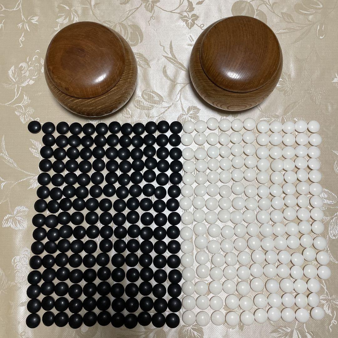 本蛤　那智黒　碁石　碁笥付き